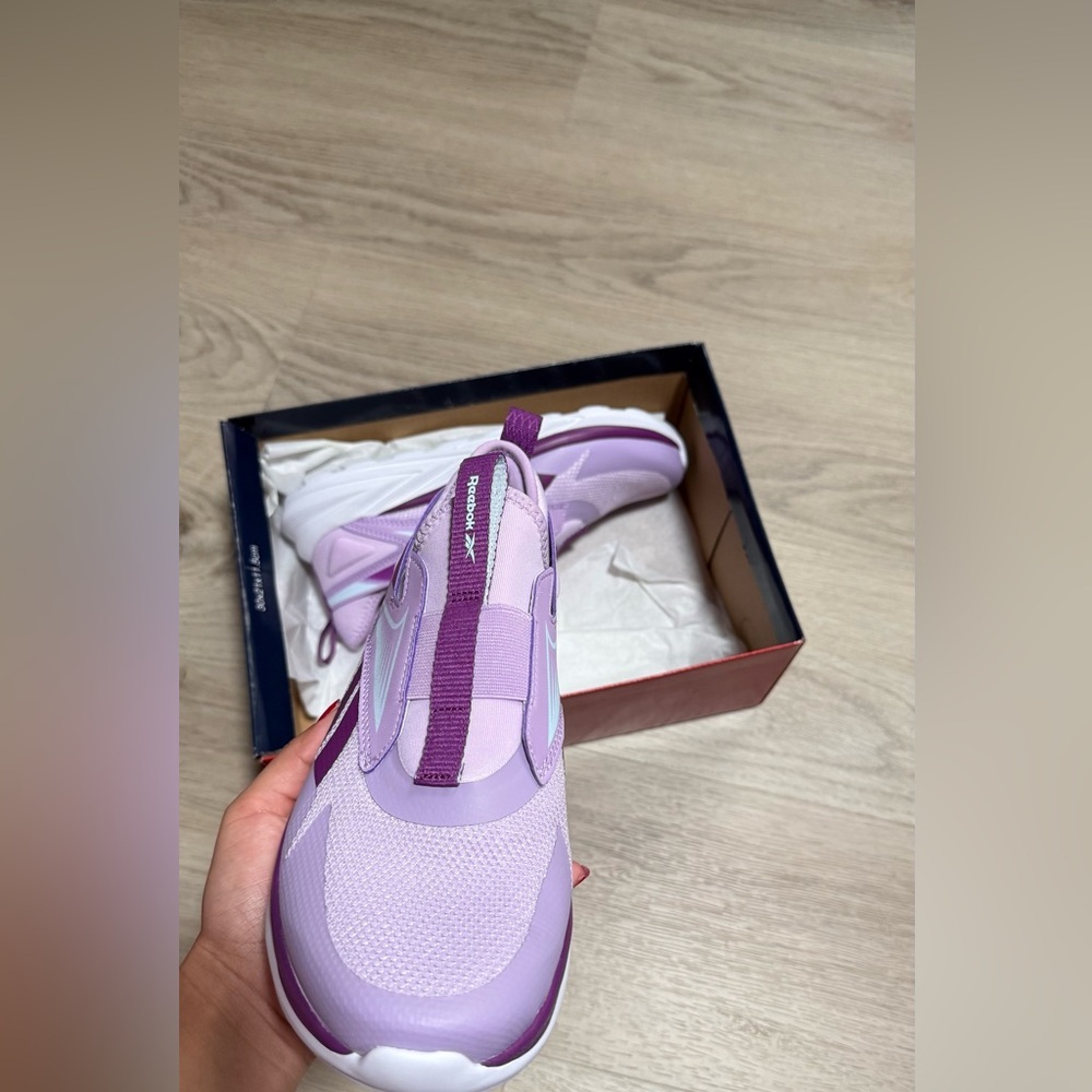 Reebok Lavender and Purple Slip-On Athletic Sneakers - Picture 3 of 9